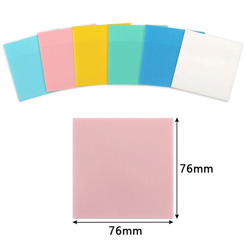 50 Sheets Creative Transparent PET Memo Pad Posted It Sticky Notes Planner Sticker Notepad School Supplies Students Stationery - Slobuy