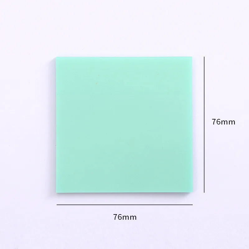 50 Sheets Creative Transparent PET Memo Pad Posted It Sticky Notes Planner Sticker Notepad School Supplies Students Stationery - Slobuy