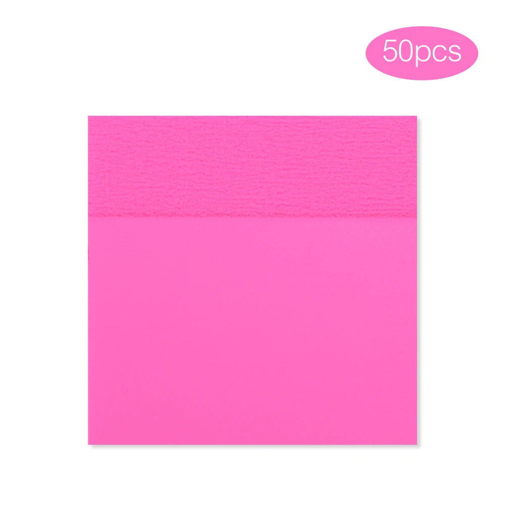 50 Sheets Creative Transparent PET Memo Pad Posted It Sticky Notes Planner Sticker Notepad School Supplies Students Stationery - Slobuy