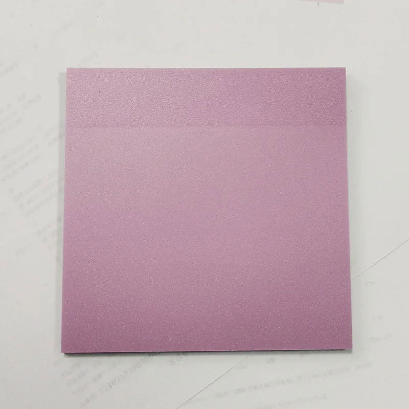 50 Sheets Creative Transparent PET Memo Pad Posted It Sticky Notes Planner Sticker Notepad School Supplies Students Stationery - Slobuy
