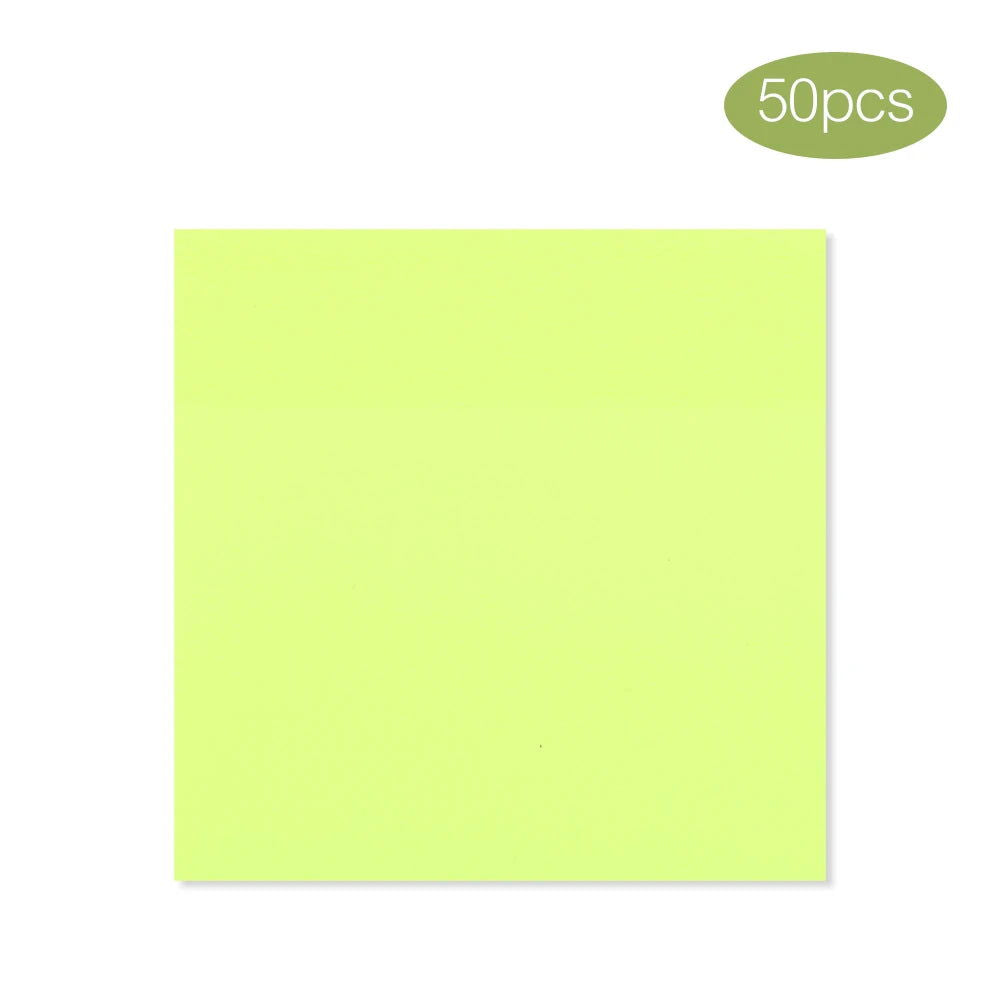 50 Sheets Creative Transparent PET Memo Pad Posted It Sticky Notes Planner Sticker Notepad School Supplies Students Stationery - Slobuy