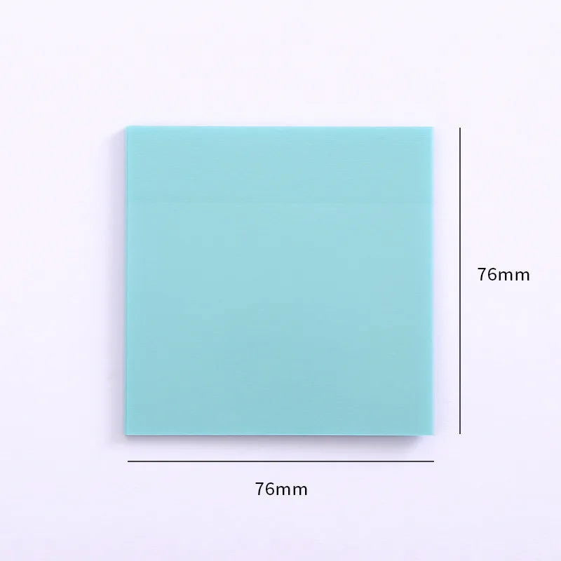 50 Sheets Creative Transparent PET Memo Pad Posted It Sticky Notes Planner Sticker Notepad School Supplies Students Stationery - Slobuy
