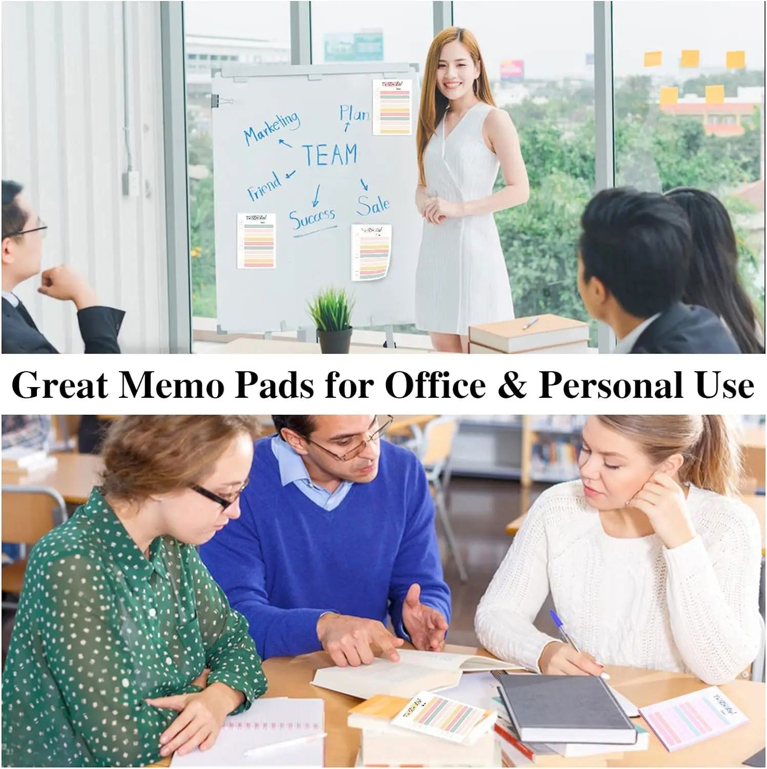 50 Sheets To Do List Notepad color To Do List Sticky Notes Adhesive Memo Pad Portable Daily Planner Grocery check List Notepad - Slobuy