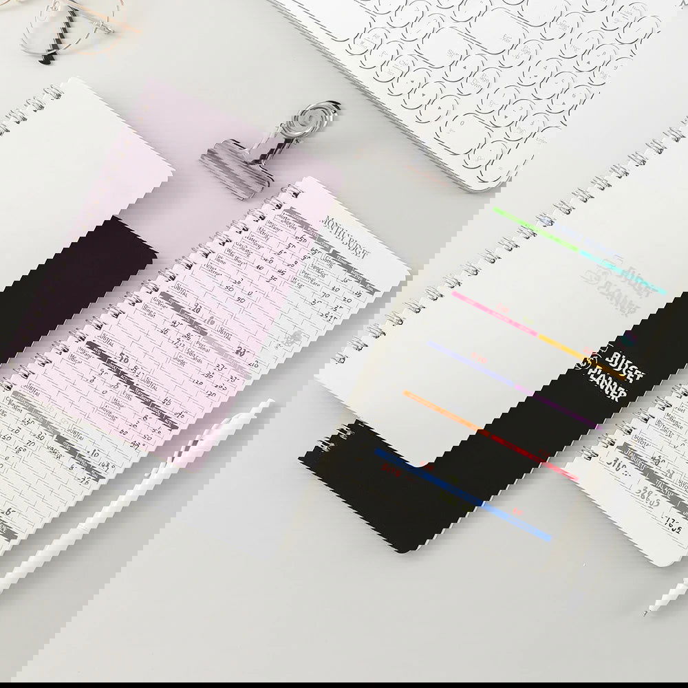 50 sheets Budget Planner Monthly Bill Organizer PVC Hardcover Budget Book For Savings Debt Expense Tracking Notebook - Slobuy