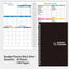 50 sheets Budget Planner Monthly Bill Organizer PVC Hardcover Budget Book For Savings Debt Expense Tracking Notebook - Slobuy