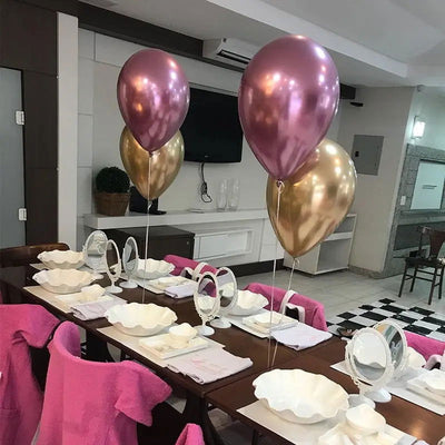 50pcs 10inch Metallic Latex Balloons Gold Silver Chrome Ballon Wedding Decorations Globos Birthday Party Supplies - Slobuy