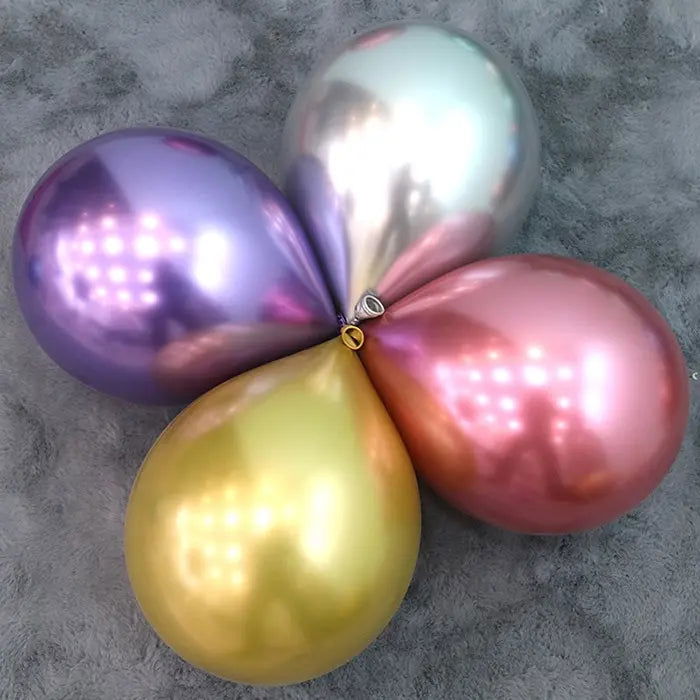 50pcs 10inch Metallic Latex Balloons Gold Silver Chrome Ballon Wedding Decorations Globos Birthday Party Supplies - Slobuy
