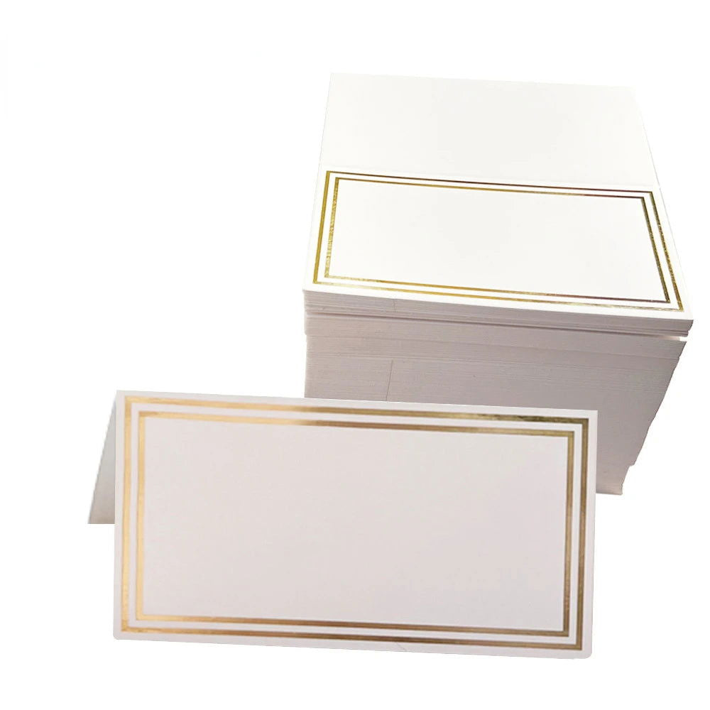 50pcs Place Cards Wedding Party Decoration Table Decor Table Name Message Greeting Card Event Party Supplies Seating Card - Slobuy