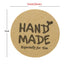 50pcs Round Natural Kraft Thank You Stickers seal labels  Labels per wad Hand Made With Love Stickers Office Stationery sticke - Slobuy