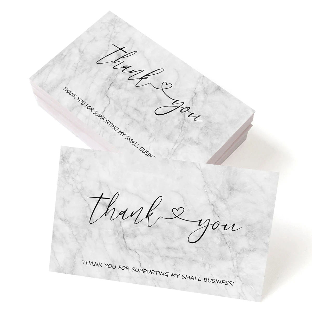 50pcs Thank You Card for My Small Business Greeting Cardstock  Party Invitation Card Gift Decor - Slobuy