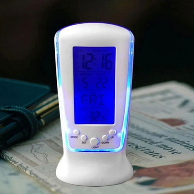 510 Mini Small Alarm Clock, Led Luminous Music , Mute Lazy Electronic with Temperature Home Decor Room Decoration - Slobuy