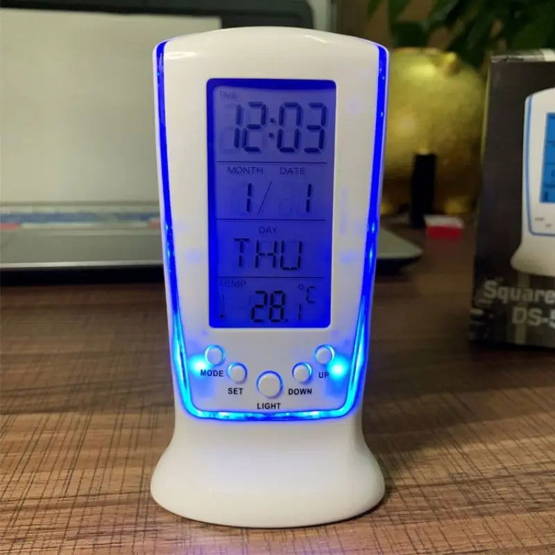 510 Mini Small Alarm Clock, Led Luminous Music , Mute Lazy Electronic with Temperature Home Decor Room Decoration - Slobuy