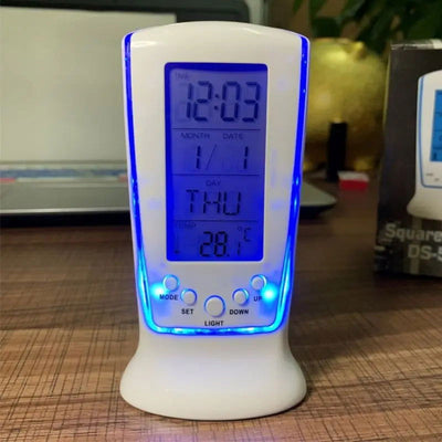 510 Mini Small Alarm Clock, Led Luminous Music , Mute Lazy Electronic with Temperature Home Decor Room Decoration - Slobuy