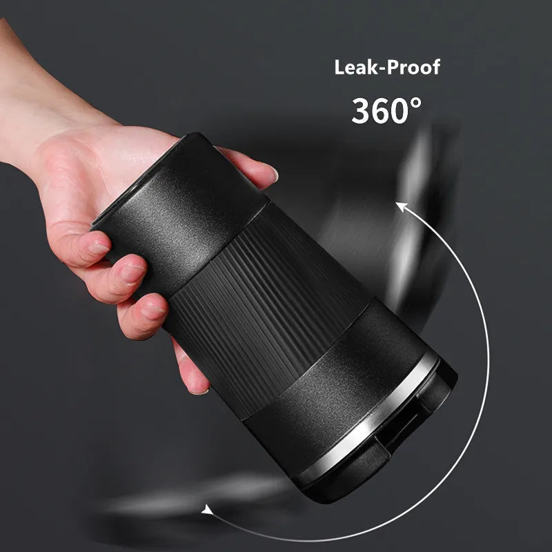 380ml/510ml Double Stainless Steel 304 Coffee Thermos Mug Leak-Proof Non-Slip Car Vacuum Flask Travel Thermal Cup Water Bottle - Slobuy