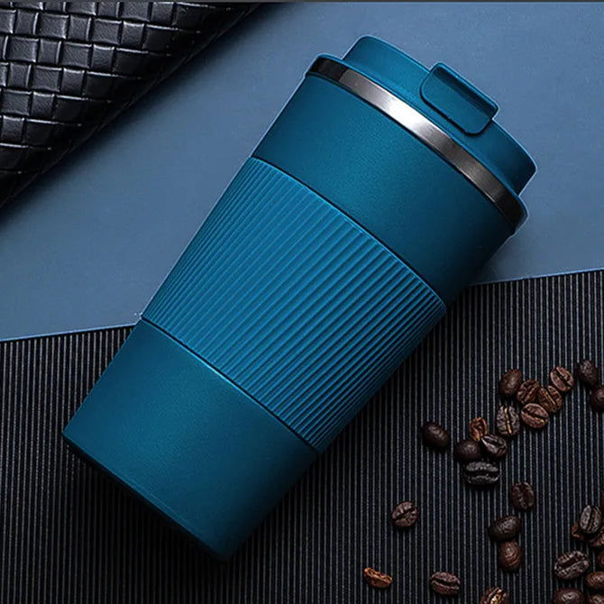 380ml/510ml Double Stainless Steel 304 Coffee Thermos Mug Leak-Proof Non-Slip Car Vacuum Flask Travel Thermal Cup Water Bottle - Slobuy
