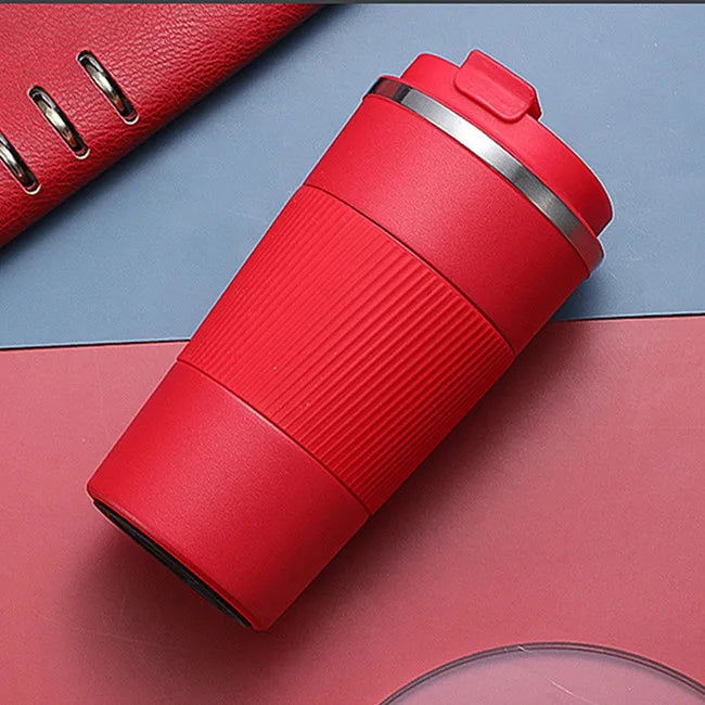 380ml/510ml Double Stainless Steel 304 Coffee Thermos Mug Leak-Proof Non-Slip Car Vacuum Flask Travel Thermal Cup Water Bottle - Slobuy