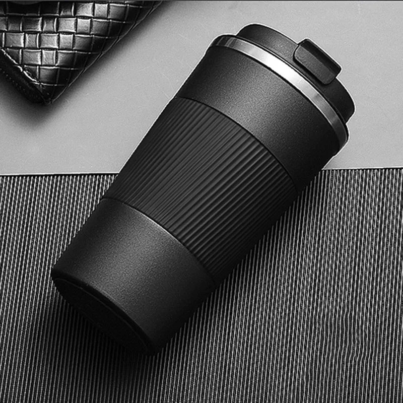 380ml/510ml Double Stainless Steel 304 Coffee Thermos Mug Leak-Proof Non-Slip Car Vacuum Flask Travel Thermal Cup Water Bottle - Slobuy