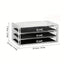 3/5Layer Acrylic Drawer Clear Office Organizer Drawer for Desk, Pencil Holder Large Desk Accessories Display Caddy for Home - Slobuy