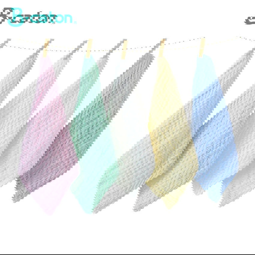 5PCS Baby Cotton Bath Towel 6-Layer Gauze Face Washcloth Squares Hand Wipe Newborn Bathing Feeding Kids Handkerchief - Slobuy