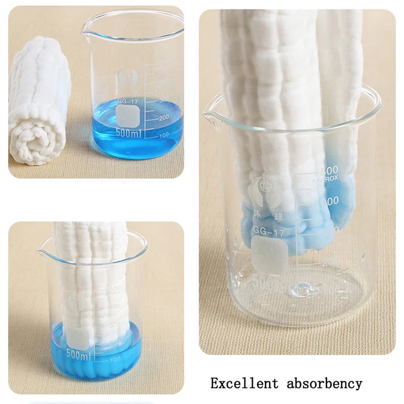 5PCS Baby Cotton Bath Towel 6-Layer Gauze Face Washcloth Squares Hand Wipe Newborn Bathing Feeding Kids Handkerchief - Slobuy