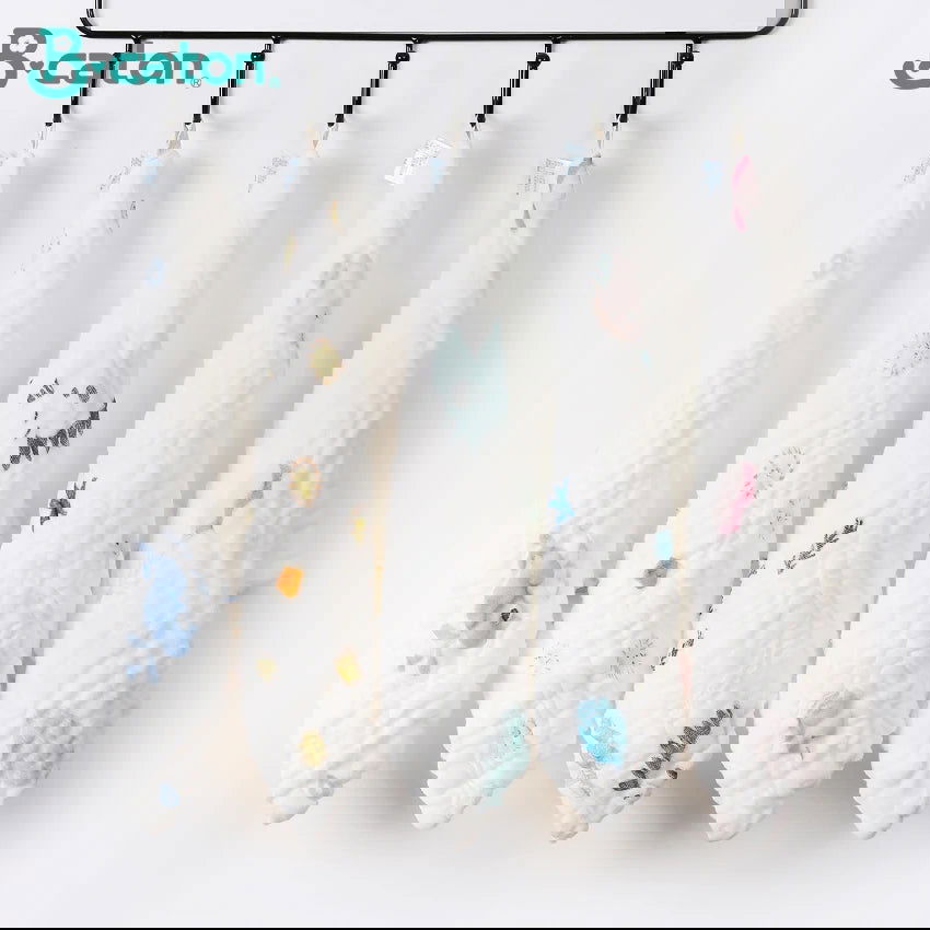5PCS Baby Cotton Bath Towel 6-Layer Gauze Face Washcloth Squares Hand Wipe Newborn Bathing Feeding Kids Handkerchief - Slobuy