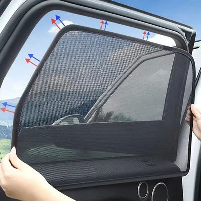 1/5PCS Car Window Sunshade Cover Sun UV Protection Auto Front Rear Black Window Curtain Side Glass Mesh Sunshades Accessories - Slobuy