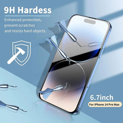 3/5PCS Glass Screen Protector Phone Case for IPhone 12 11 13 14 15 Pro Max Mini XS XR X 8 7 Plus 14Pro 13Pro IPones Front Cover - Slobuy