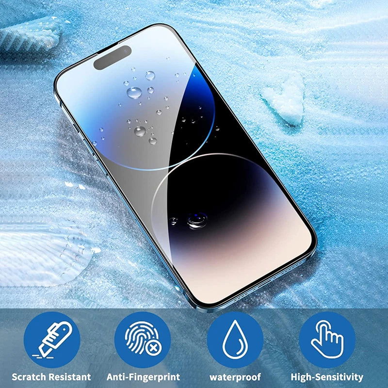 3/5PCS Glass Screen Protector Phone Case for IPhone 12 11 13 14 15 Pro Max Mini XS XR X 8 7 Plus 14Pro 13Pro IPones Front Cover - Slobuy