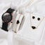 5PCS Set Luxury Watch Women Ring Necklace Earrings Rhinestone Fashion Wristwatch Female Casual Ladies Watches Bracelet Set Clock - Slobuy