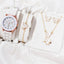 5PCS Set Luxury Watch Women Ring Necklace Earrings Rhinestone Fashion Wristwatch Female Casual Ladies Watches Bracelet Set Clock - Slobuy