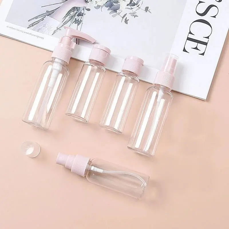 5PCS Travel Bottles Spray Split Cosmetic Samples Empty Bottles Travel Travel Portable Sets Of Skincare Water Milk - Slobuy