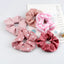 5Pcs/Lot Girl Pink Red Hair Band Accessories Fashion Large Hair Ties Solid Color Elastic Scrunchies For Women Ponytail Hairstyle - Slobuy