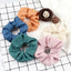 5Pcs/Lot Girl Pink Red Hair Band Accessories Fashion Large Hair Ties Solid Color Elastic Scrunchies For Women Ponytail Hairstyle - Slobuy