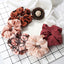 5Pcs/Lot Girl Pink Red Hair Band Accessories Fashion Large Hair Ties Solid Color Elastic Scrunchies For Women Ponytail Hairstyle - Slobuy