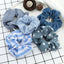 5Pcs/Lot Girl Pink Red Hair Band Accessories Fashion Large Hair Ties Solid Color Elastic Scrunchies For Women Ponytail Hairstyle - Slobuy