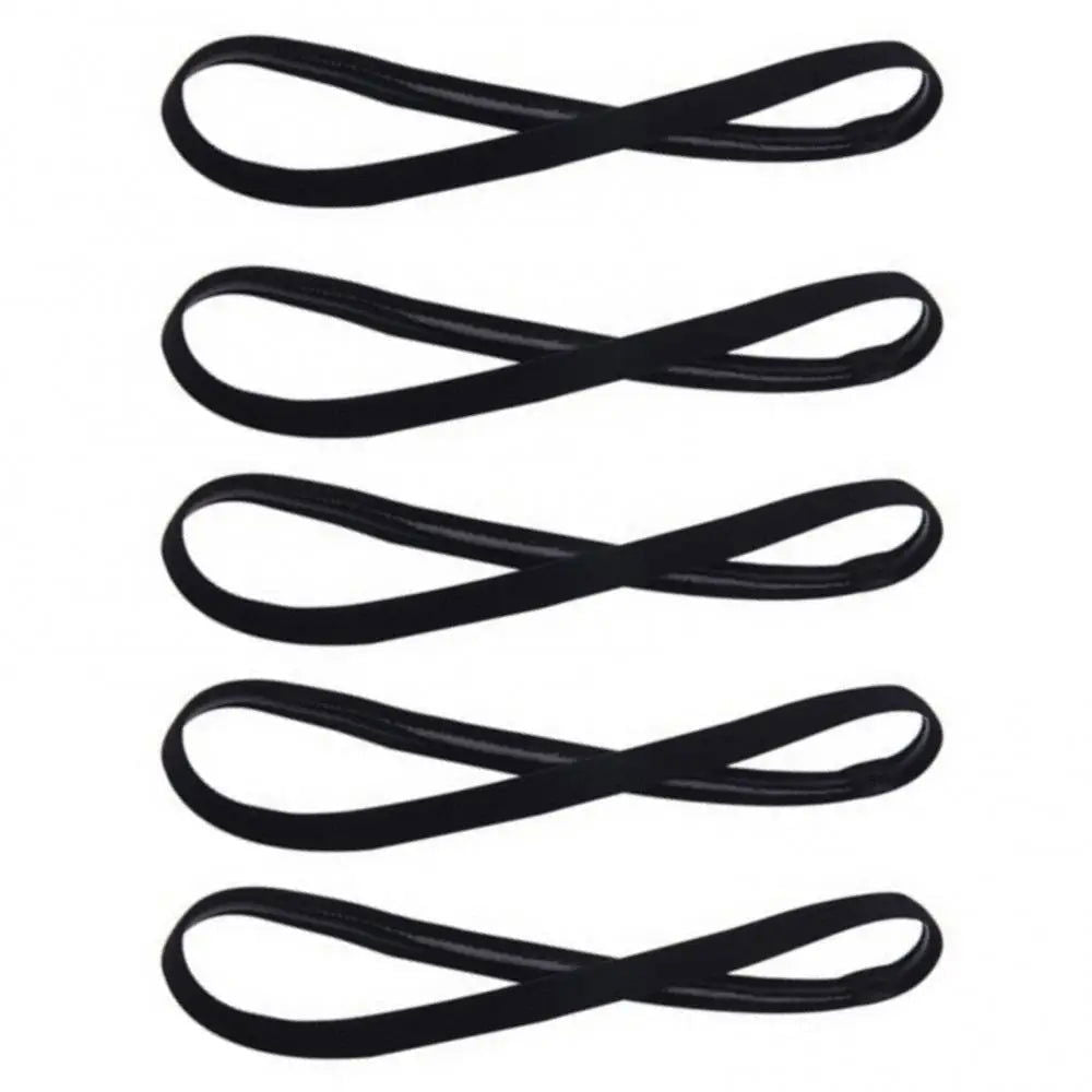 5Pcs Candy Color Women Men Yoga Hair Bands Sports Headband Girls Sport Anti-slip Elastic Rubber Sweatband Football Running - Slobuy