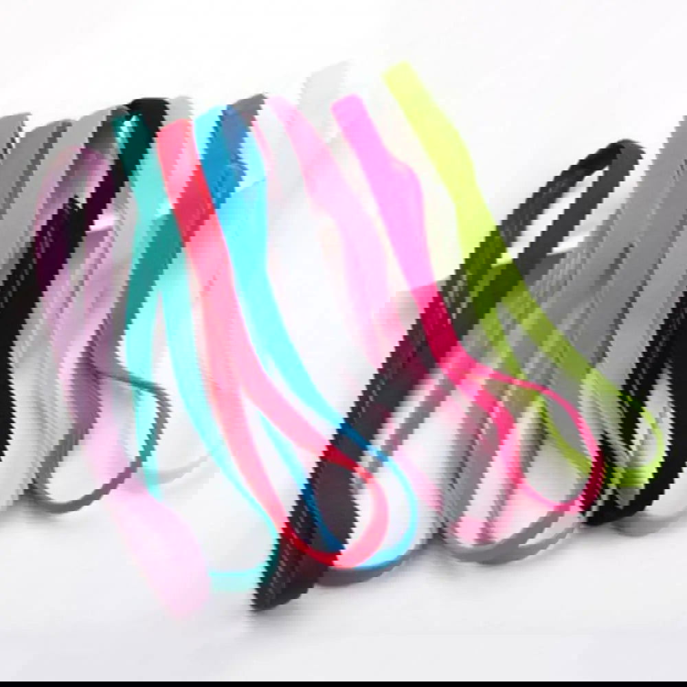 5Pcs Candy Color Women Men Yoga Hair Bands Sports Headband Girls Sport Anti-slip Elastic Rubber Sweatband Football Running - Slobuy