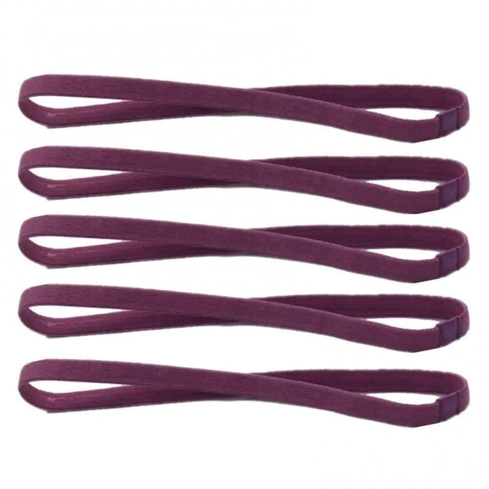 5Pcs Candy Color Women Men Yoga Hair Bands Sports Headband Girls Sport Anti-slip Elastic Rubber Sweatband Football Running - Slobuy