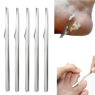 Pedicure Knife Tools for Feet Stainless Steel Foot Scrubber Dead Skin Remover 1/2/5Pcs Foot Scraper Knife Scraping Manicure Tool - Slobuy