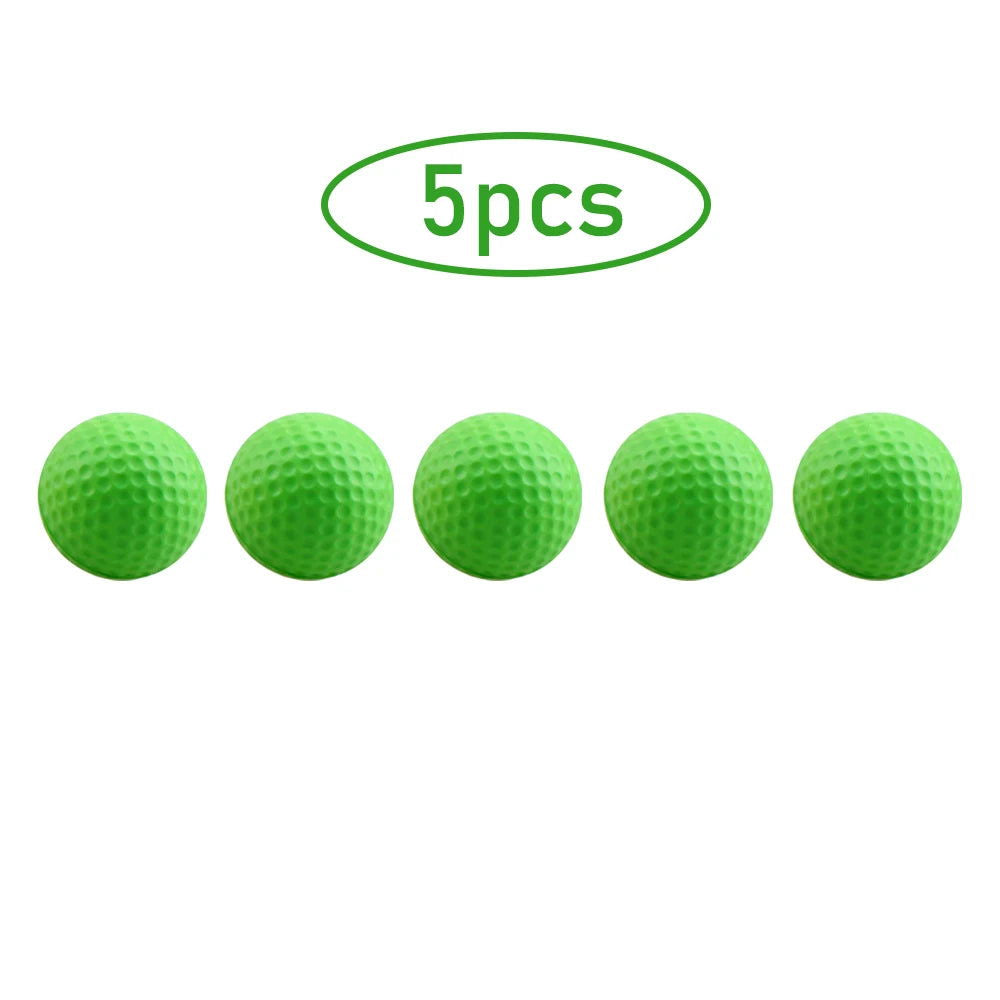 5Pcs Golf Ball PU Foam Solid Sponge Soft Ball Indoor Outdoor Practice Training Children Golf Supplies - Slobuy