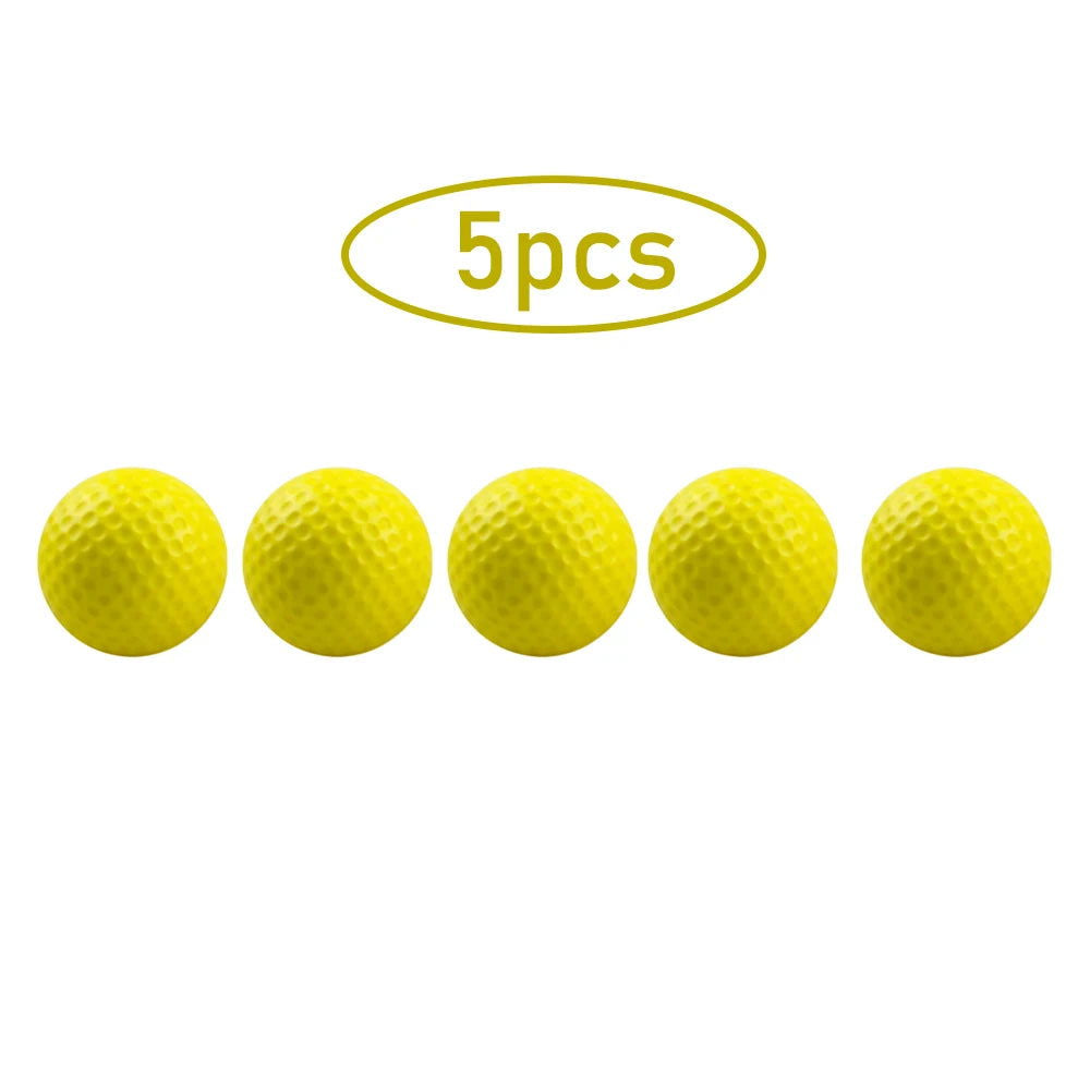 5Pcs Golf Ball PU Foam Solid Sponge Soft Ball Indoor Outdoor Practice Training Children Golf Supplies - Slobuy