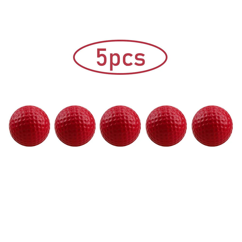 5Pcs Golf Ball PU Foam Solid Sponge Soft Ball Indoor Outdoor Practice Training Children Golf Supplies - Slobuy