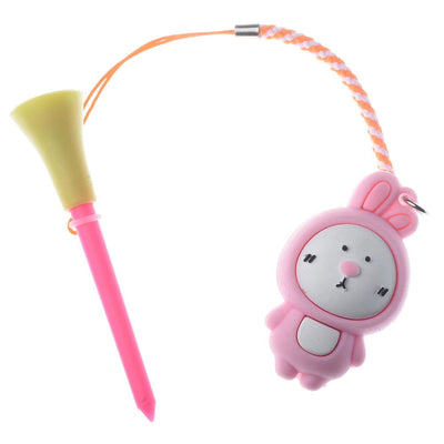 5Pcs Golf Rubber Tee With PVC Cartoon Pattern Golf Ball Holder With Handmade Rope Prevent Loss Golf Accessories Golf Gift - Slobuy