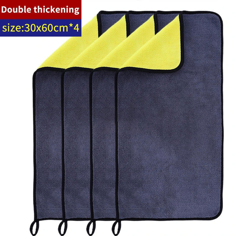 1/3/5Pcs Microfiber Cleaning Towel Car Cleaning Cloths Professional Detailing Car Drying Microfiber Towel Wash Towel Accessories - Slobuy