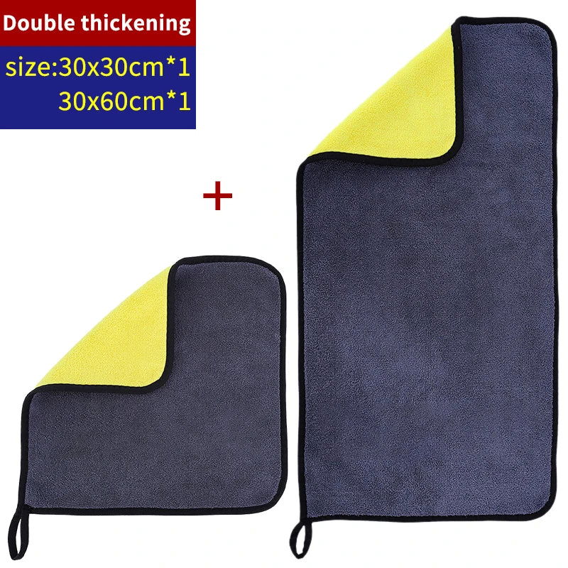 1/3/5Pcs Microfiber Cleaning Towel Car Cleaning Cloths Professional Detailing Car Drying Microfiber Towel Wash Towel Accessories - Slobuy