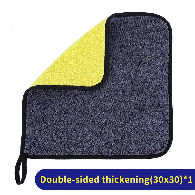 1/3/5Pcs Microfiber Cleaning Towel Car Cleaning Cloths Professional Detailing Car Drying Microfiber Towel Wash Towel Accessories - Slobuy