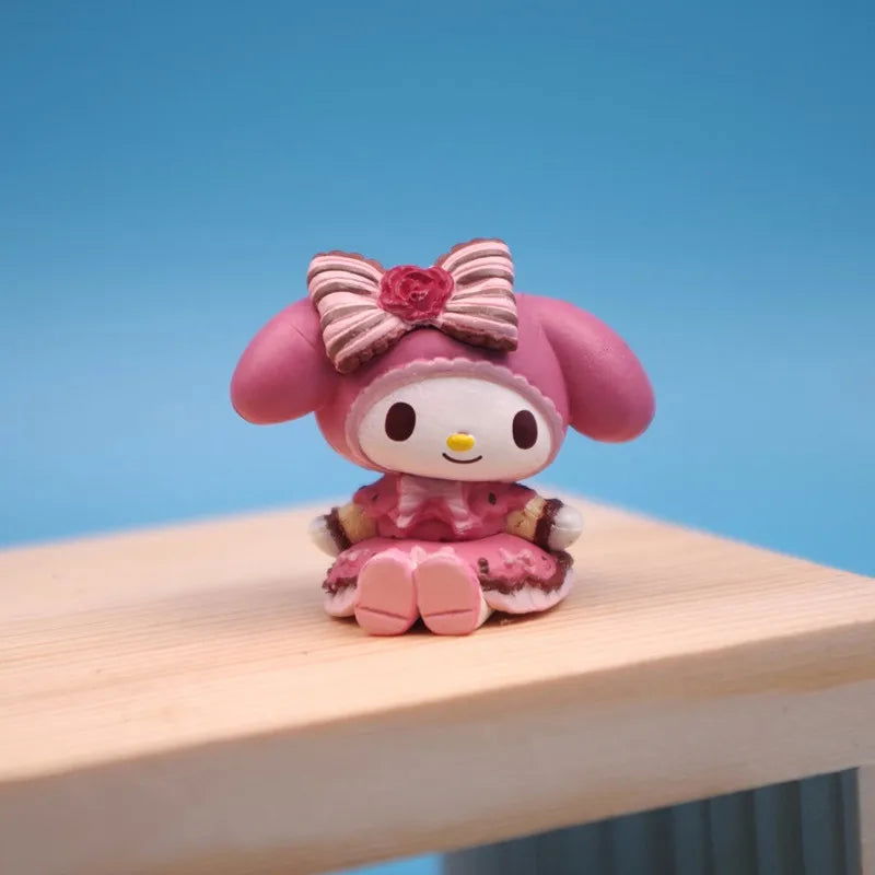5Pcs Set Sanrio Anime Figure Doll 3-4cm Kawaii Kuromi Melody Model Accessories Children's Toys Gift Action Figures Hobbies Gifts - Slobuy
