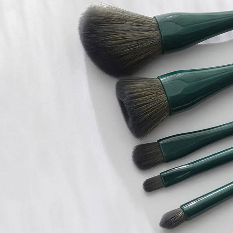 5Pcs Shell Portable Makeup Brush Set HD Mirror Soft Fiber Hair Beauty Tool Repair Brush Lip Brush Full Set Of Cosmetic Brush - Slobuy