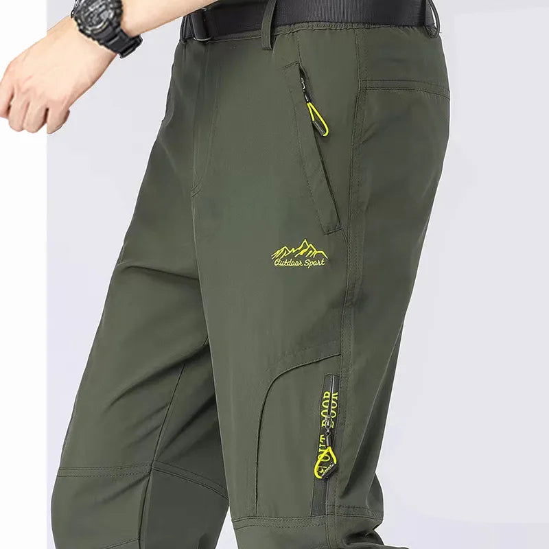 5XL Men's Outdoor Hiking Pants With Belt Quick-drying Waterproof Multi-pocket Light Tactical Utility Fishing Travel Cargo Pants - Slobuy