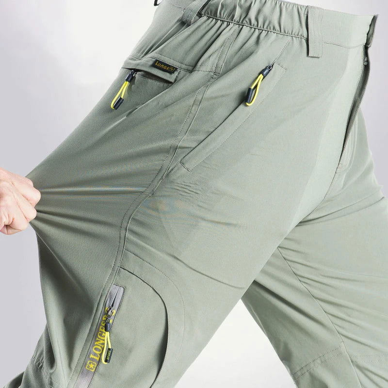 5XL Men's Outdoor Hiking Pants With Belt Quick-drying Waterproof Multi-pocket Light Tactical Utility Fishing Travel Cargo Pants - Slobuy